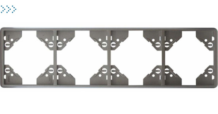 Вертикальная 4-ная рамка, серебро (50942 TPR)